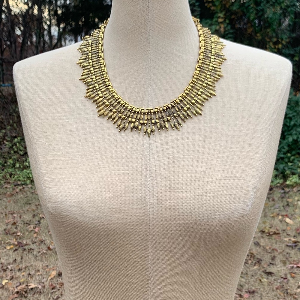 Metal Sunburst Collar Necklace - Picture 9 of 10